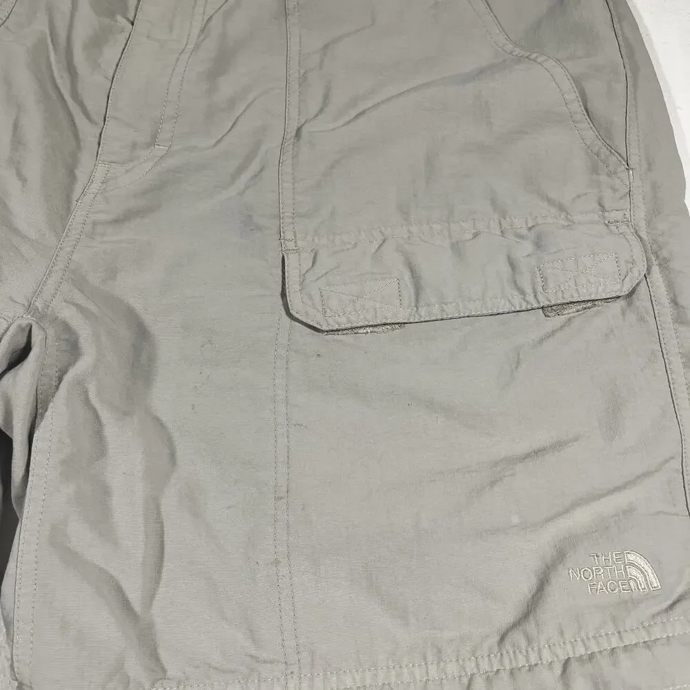 The North Face Convertible Zip Off Cargo Hiking Pants XL Beige Nylon